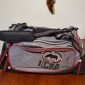 ECKO Duffel / Gym Bag Black Grey And Red